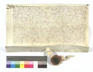 Bestandbrief der Äbtissin Maria Cleopha von Reischach und des Konvents des Klosters Söflingen für Barttel Kramer von Eggingen.