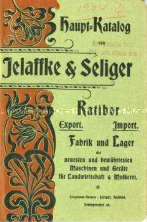 Haupt-Katalog von Jelaffke und Seliger