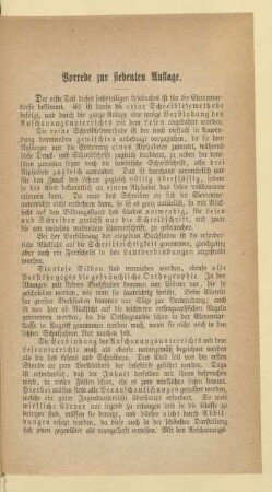 Vorrede zur siebenten Auflage