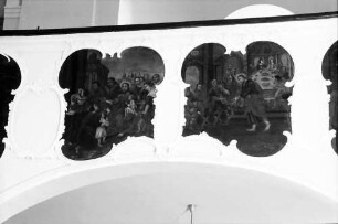 Meißenheim: Deckengemälde; Ausschnitt: Gemälde der Balustrade