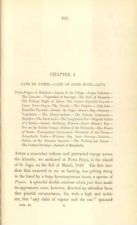 Chapter I. Cape de Verds. - Cape of Good Hope. - Java