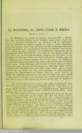 Die Unterdrückung des Jesuiter-Ordens in Schlesien
