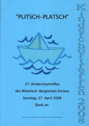 Urkunde über die Teilnahme am 27. Kinderchortreffen des Rheinisch-Bergischen Kreises