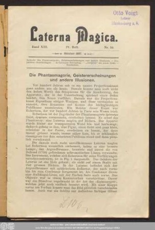 Band XIII. IV. Heft. Nr. 52. Oktober 1897.