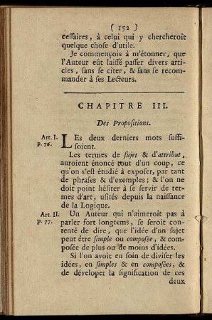 Chapitre III. Des Propositions.