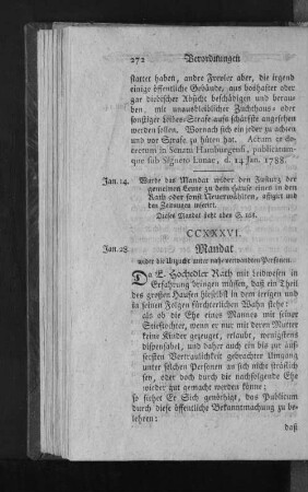 CCXXXVI. Mandat