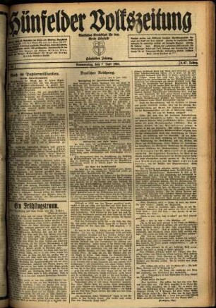 Ausgabe vom Donnerstag, den 07. Juli 1921.