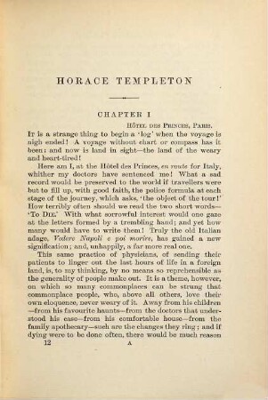 The novels of Charles Lever, 12. The diary and notes of Horace Templeton