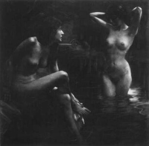 Badende Mädchen : Jahn, Georg (1869-1941). Badende Mädchen. Kupferstich; 40,0 x 40,0 cm. Dresden: Kupferstich-Kabinett A 1979-65