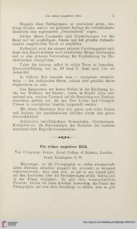 Ein reines negatives Bild