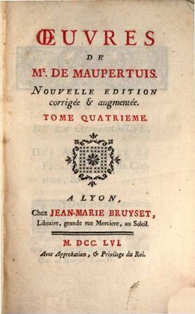 Oeuvres De Mr. De Maupertuis, 4