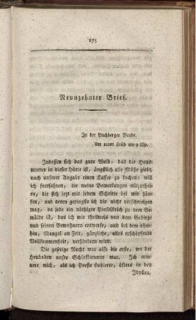 Neunzehnter Brief - Ein und zwanzigster Brief