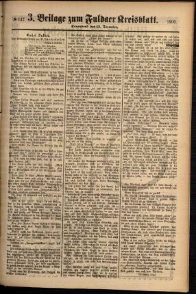 Vierte Ausgabe vom Samstag, den 15. Dezember 1900.