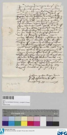 Erhart von Tauff ersucht die Stadt Nürnberg um Auszahlung der ihm von Kaiser Karl V. verschriebenen 100 fl. Stadtsteuer.