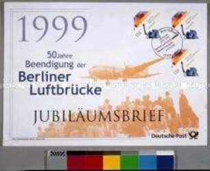 Philatelistischer Sonderdruck mit Marken und Sonderstempel zum 50. Jahrestag der Berliner Luftbrücke - Nachlass