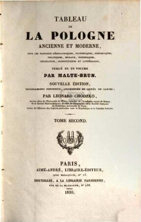 Tableau de la Pologne ancienne et moderne : sous les rapports géographiques, statistiques, géologiques, politiques, moraux, historiques, législatifs, scientifiques et littéraires, 2