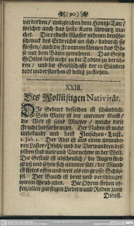 XXIII. Des Wollüstigen Nativität