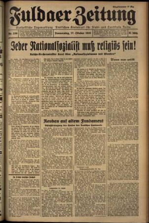 Ausgabe vom Donnerstag, den 17. Oktober 1935.