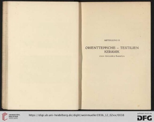 II. Orientteppiche, Textilien, Keramik (Nr. 100-194)