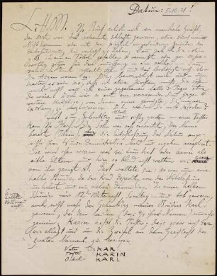 L.H.M. Ihr Brief erlöste mich von mancherlei Zweifel;...