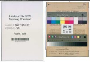 Entnazifizierung Willi Ruehl , geb. 06.06.1919 ()