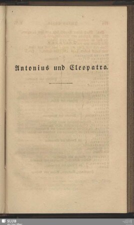 Antonius und Cleopatra