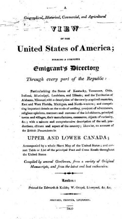 A geographical, historical, commercial, and agricultural view of the United States of America