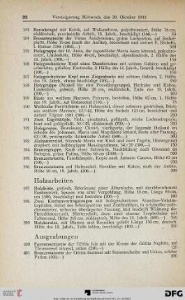 Holzarbeiten (Nr. 397-399)