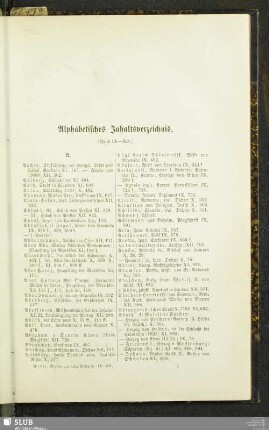 Alphabetisches Inhaltsverzeichnis. (Band IX-XII.)