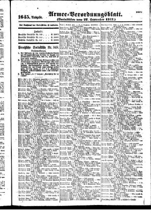 1645. Ausgabe. Donnerstag, 27. September 1917