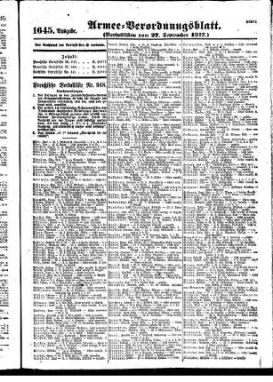 1645. Ausgabe. Donnerstag, 27. September 1917