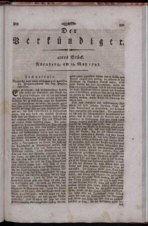 42tes Stück. Nürnberg, am 19. May 1797