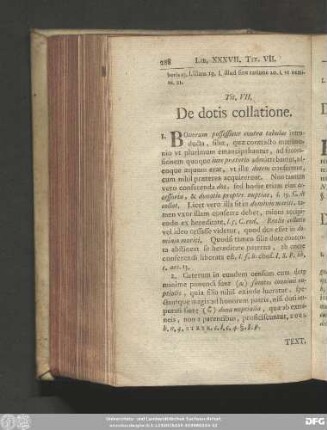 Tit. VII. De dotis collatione.