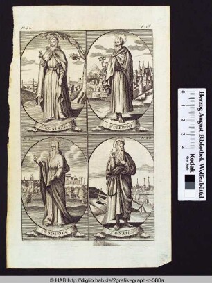 Die Heiligen S. Dionisius, St. Clement, S. Simeon und St. Ignatius.