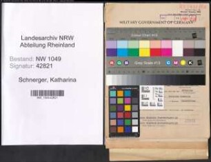 Entnazifizierung Katharina Schnerger , geb. 17.03.1908 (Lehrerin)
