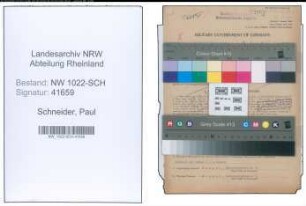 Entnazifizierung Paul Schneider , geb. 08.12.1914 (Bahnwart)