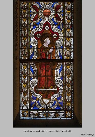 Fenster B-III, B-II und B-I der Katharinenkapelle : Fenster B-I : Weibliche Heilige