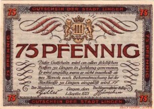 Notgeld der Stadt Lingen