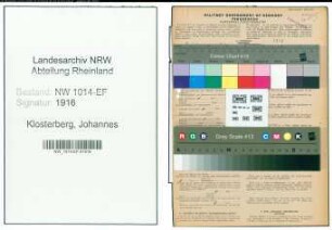 Entnazifizierung Johannes Klosterberg , geb. 11.05.1904 (Schlosser)