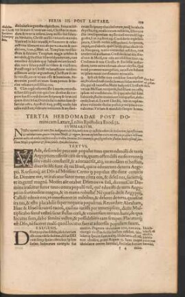 Tertia Hebdomadae Post Dominicam Laetare ...