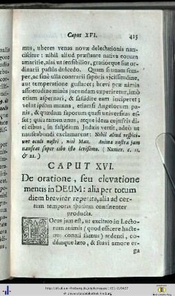 Caput XVI – XX
