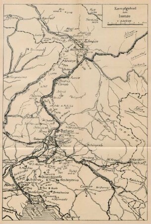 Kampfgebiet am Isonzo.