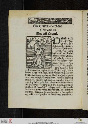 Die Epistel sanct Pauli zu den Colossern