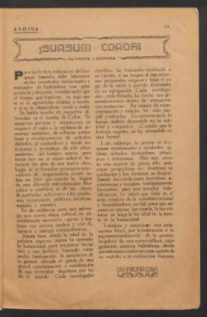 ¡Sursum corda!