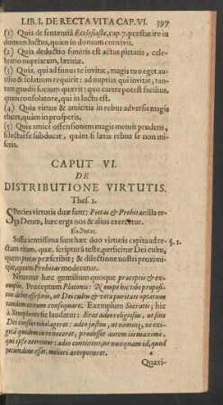 Caput VI. De Distributione Virtutis.
