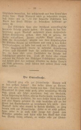 Die Hinterstraße