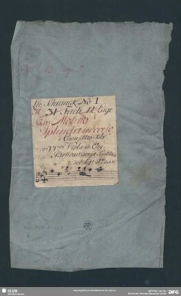 Splendet in caelo stella decora - Mus.2477-E-33,3 : A, orch, bc - D; HanH 106, MülH deest