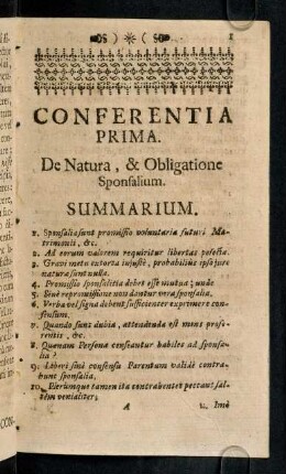 1-22, Conferentia Prima