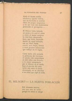 El milagro - La nueva población