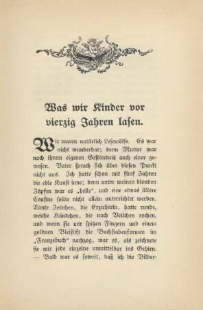 Was wir Kinder vor vierzig Jahren lasen
